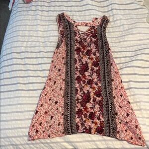 JODIFL Pink and Black Asymmetrical Tunic